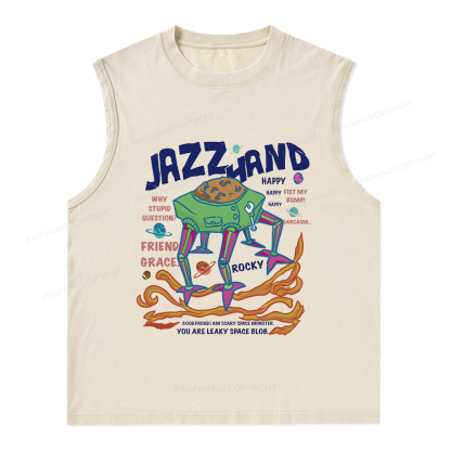 Pagewings Sci-Fi Book Lover Unisex Washed Tank Top