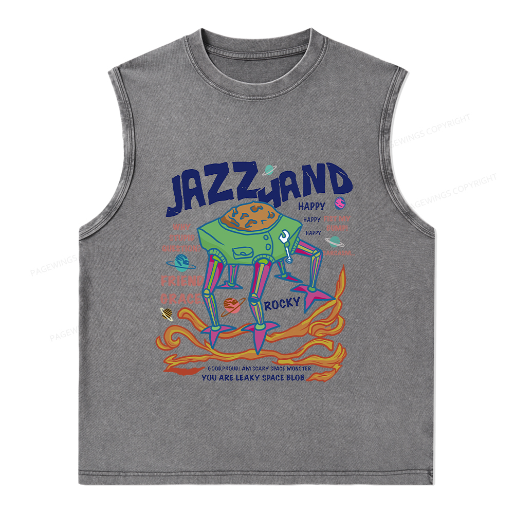 Pagewings Sci-Fi Book Lover Unisex Washed Tank Top