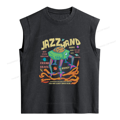 Pagewings Sci-Fi Book Lover Women's Washed Tank Top