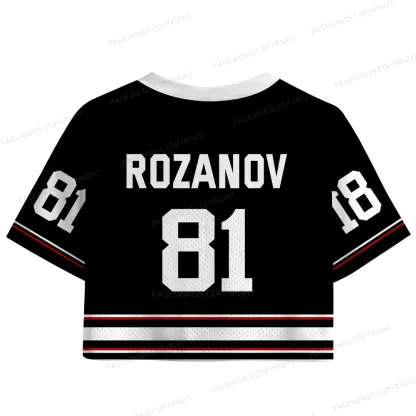 Pagewings Romance Novel Lover Women's Crop Mesh Jersey