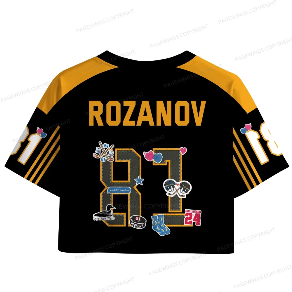 Pagewings Romance Novel Lover Women's Crop Mesh Jersey 