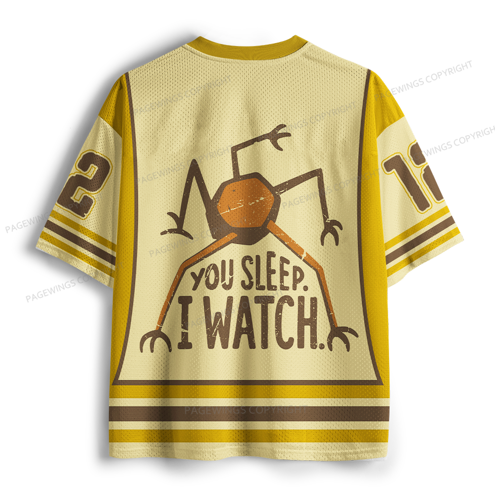 Pagewingse You Sleep I Watch Unisex Mesh Jersey