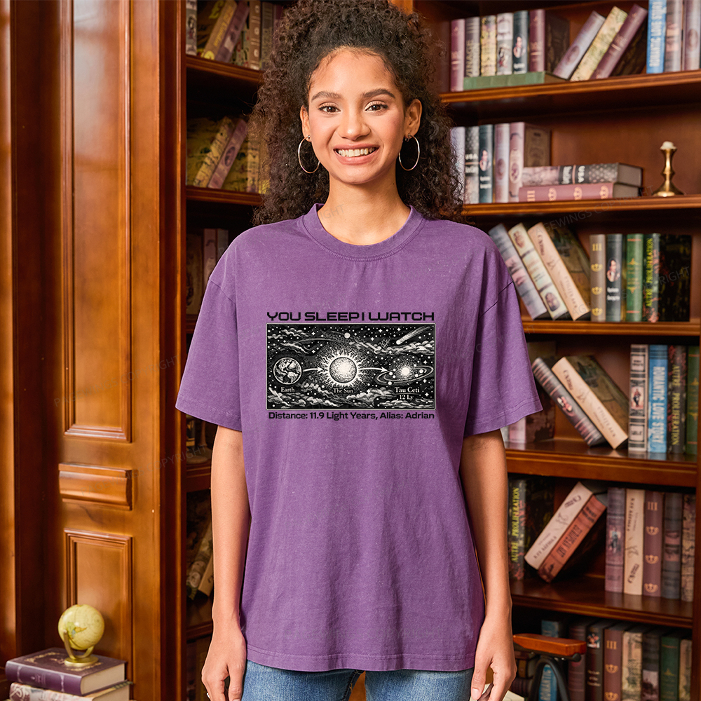 Pagewings Tau Ceti Unisex Washed T-shirt
