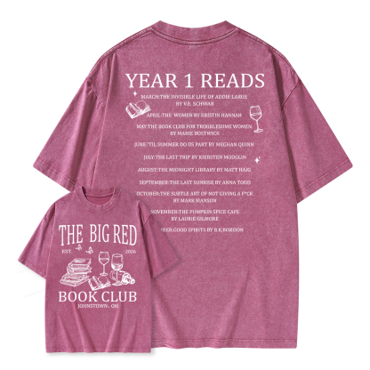 Pagewings Personalized Book Club Unisex Washed T-shirt