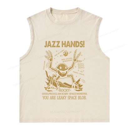 Pagewings You Sleep I Watch Unisex Washed Tank Top