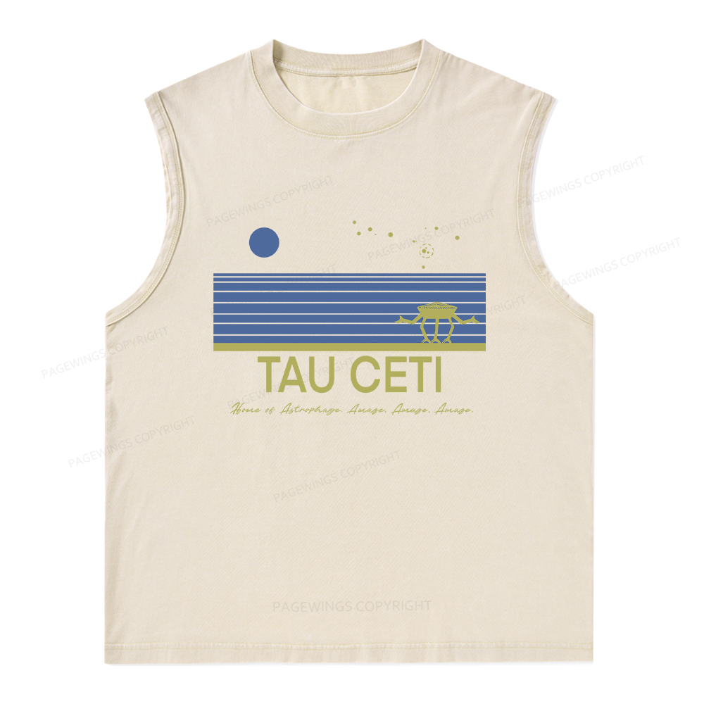 Pagewings Tau Ceti Unisex Washed Tank Top