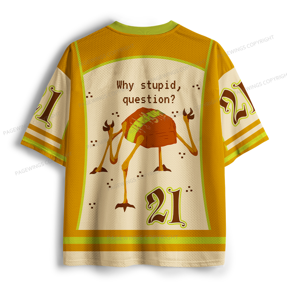 Pagewings Why Stupid Question Unisex Mesh Jersey