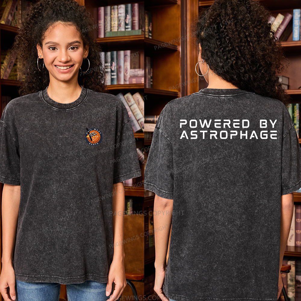 Pagewings Powered By Astrophage Unisex Washed T-shirt