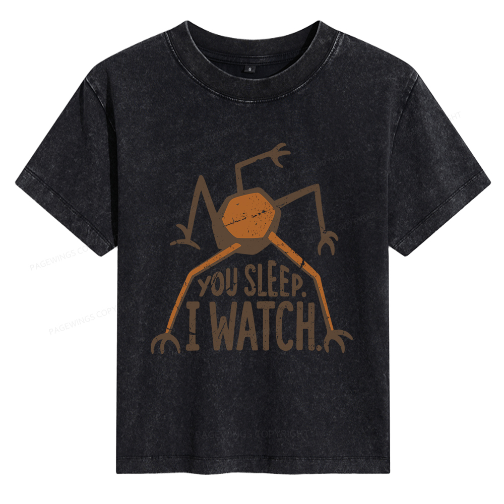 Pagewings You Sleep I Watch Women's Washed T-shirt