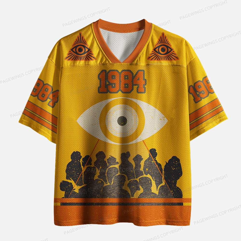 Pagewings Make Orwell Fiction Again Unisex Mesh Jersey