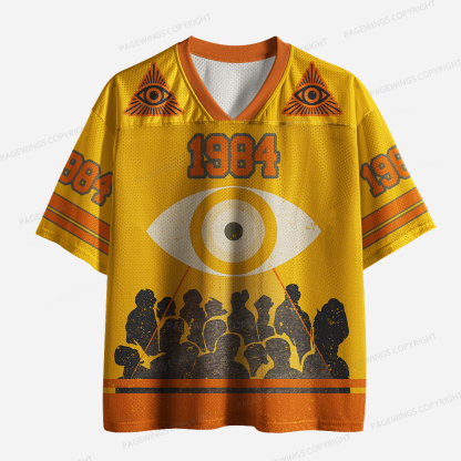 Pagewings Make Orwell Fiction Again Unisex Mesh Jersey