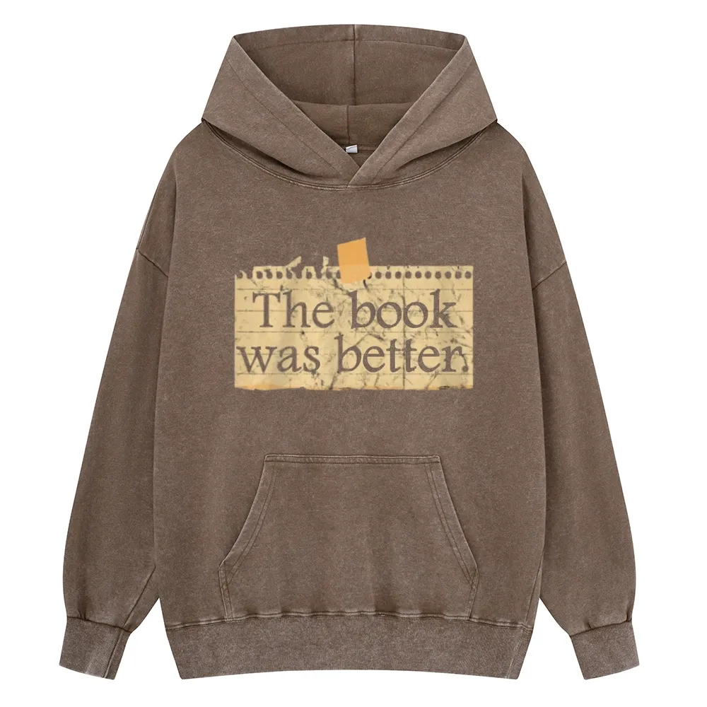 Pagewings The Book Was Better Unisex Washed Hoodie