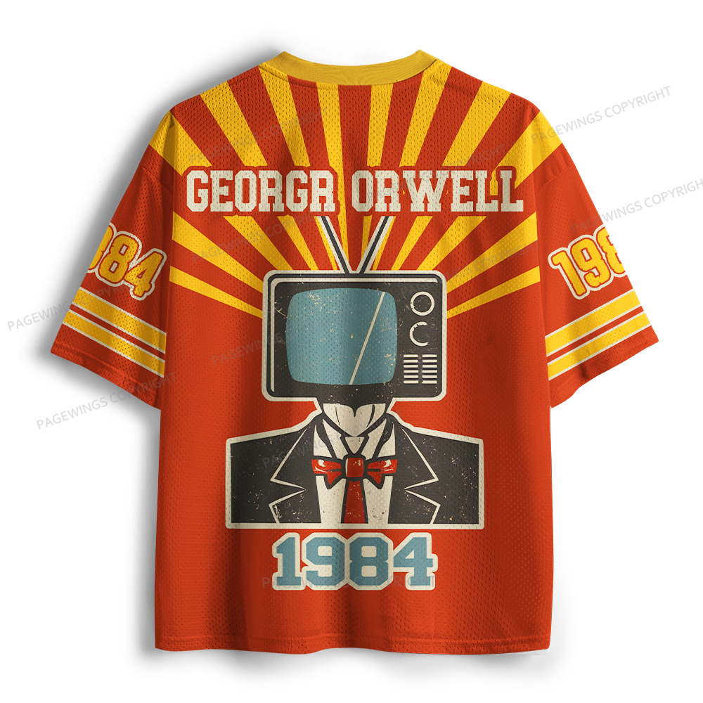 Pagewings Make Orwell Fiction Again 84 Unisex Mesh Jersey