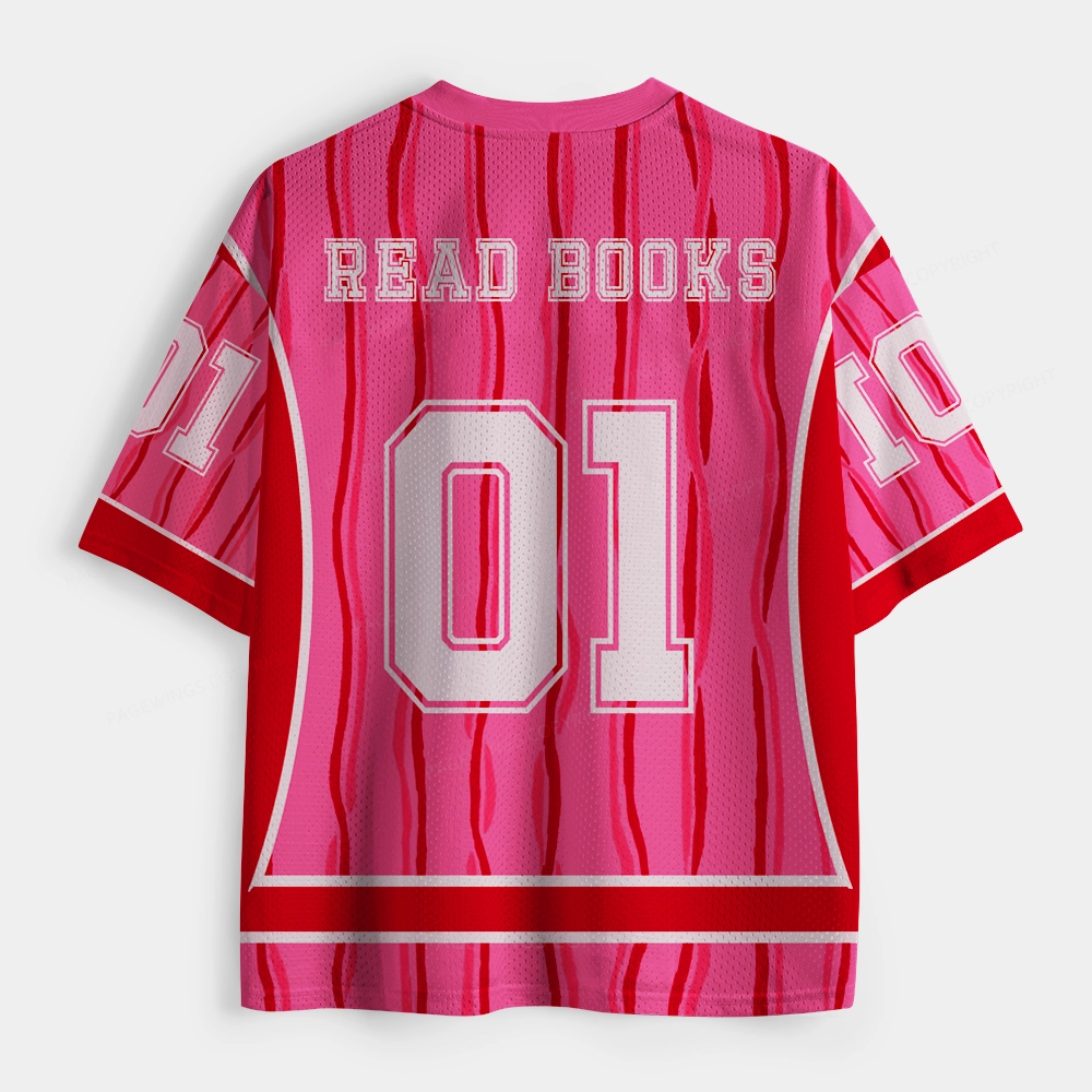 Pagewings Cool Kids Read Books Unisex Mesh Jersey