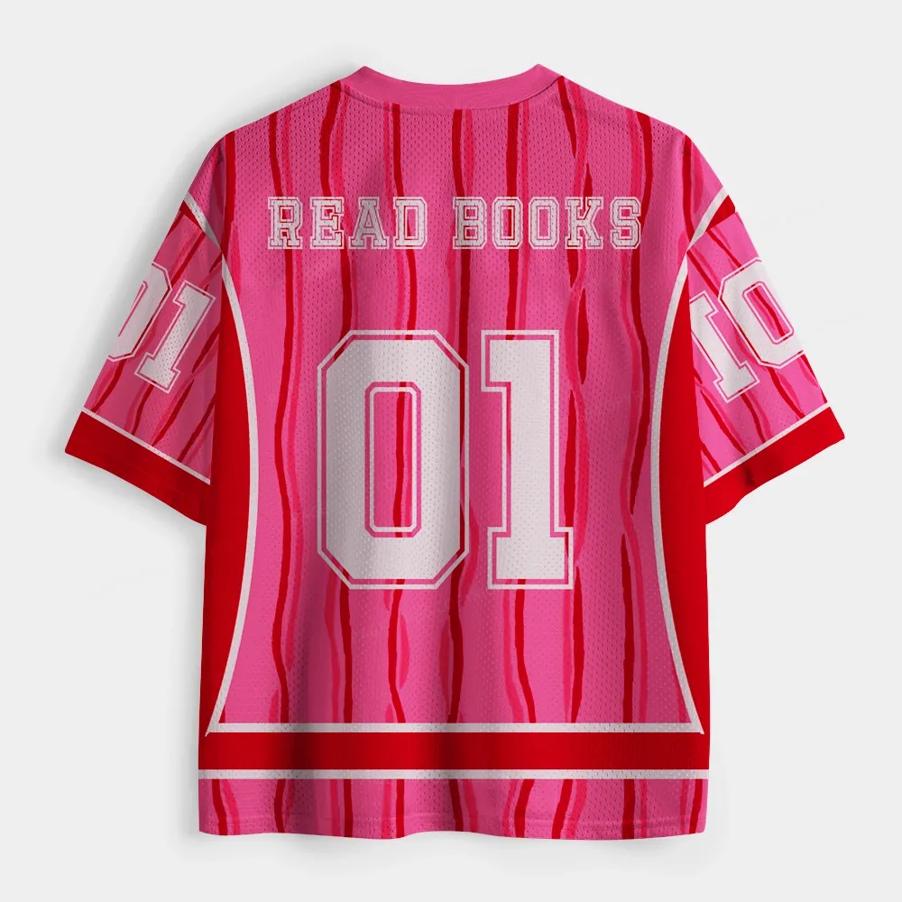 Pagewings Cool Kids Read Books Unisex Mesh Jersey
