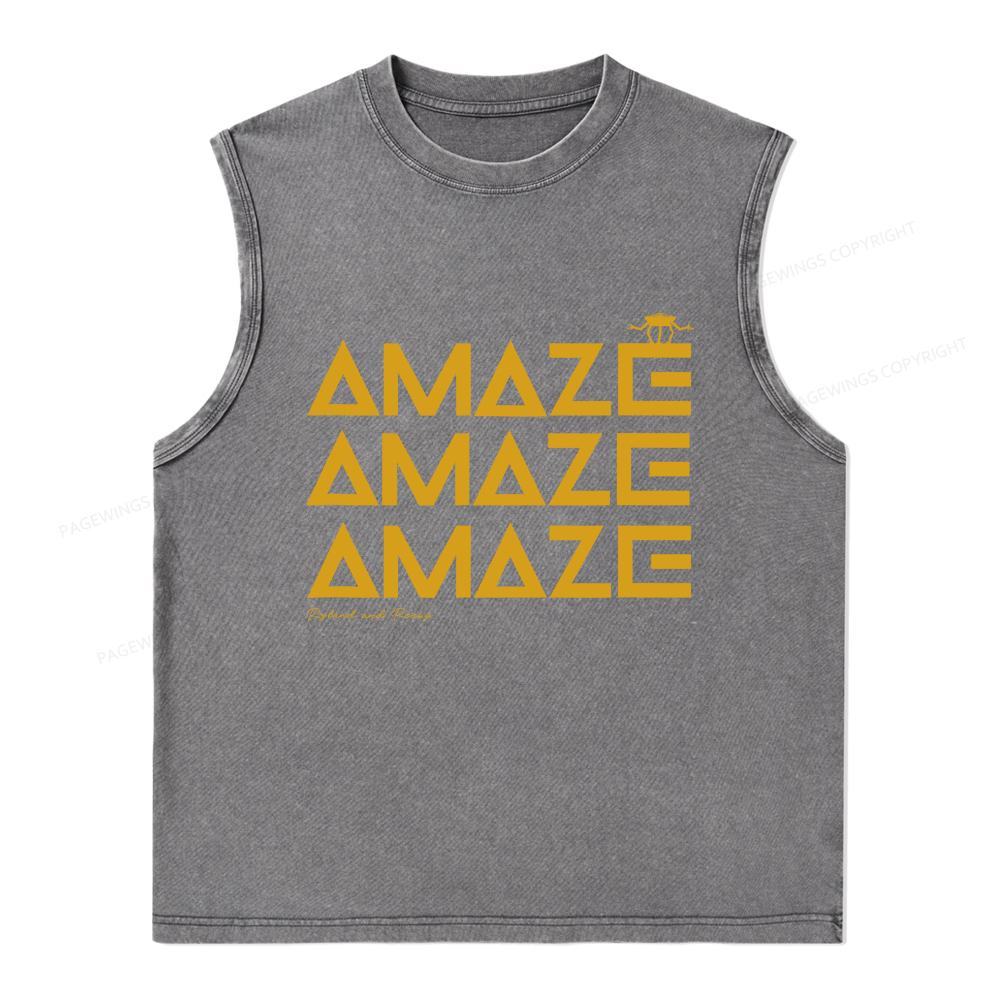 Pagewings Amaze Unisex Washed Tank Top
