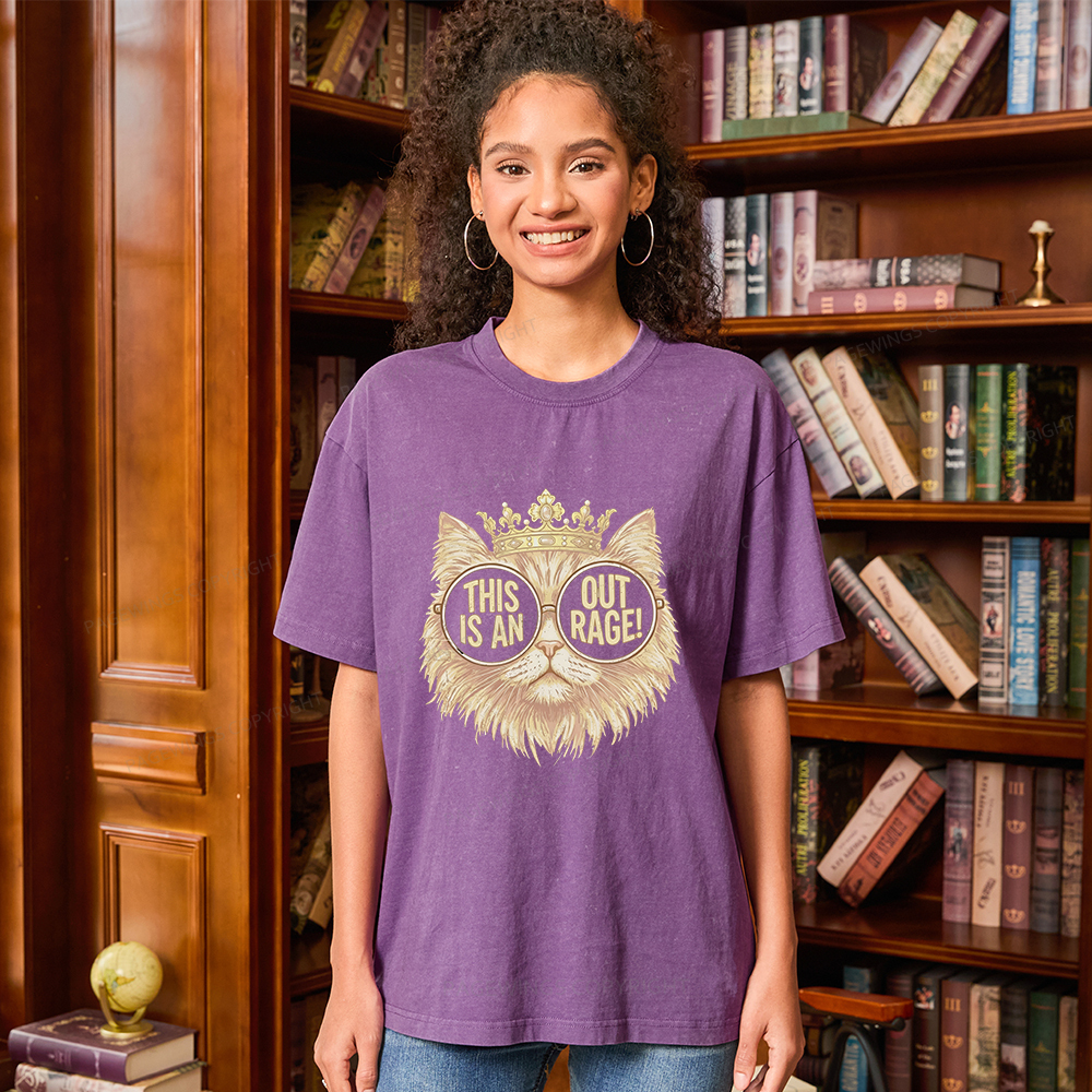 Pagewings This Is An Outrage Unisex Washed T-shirt