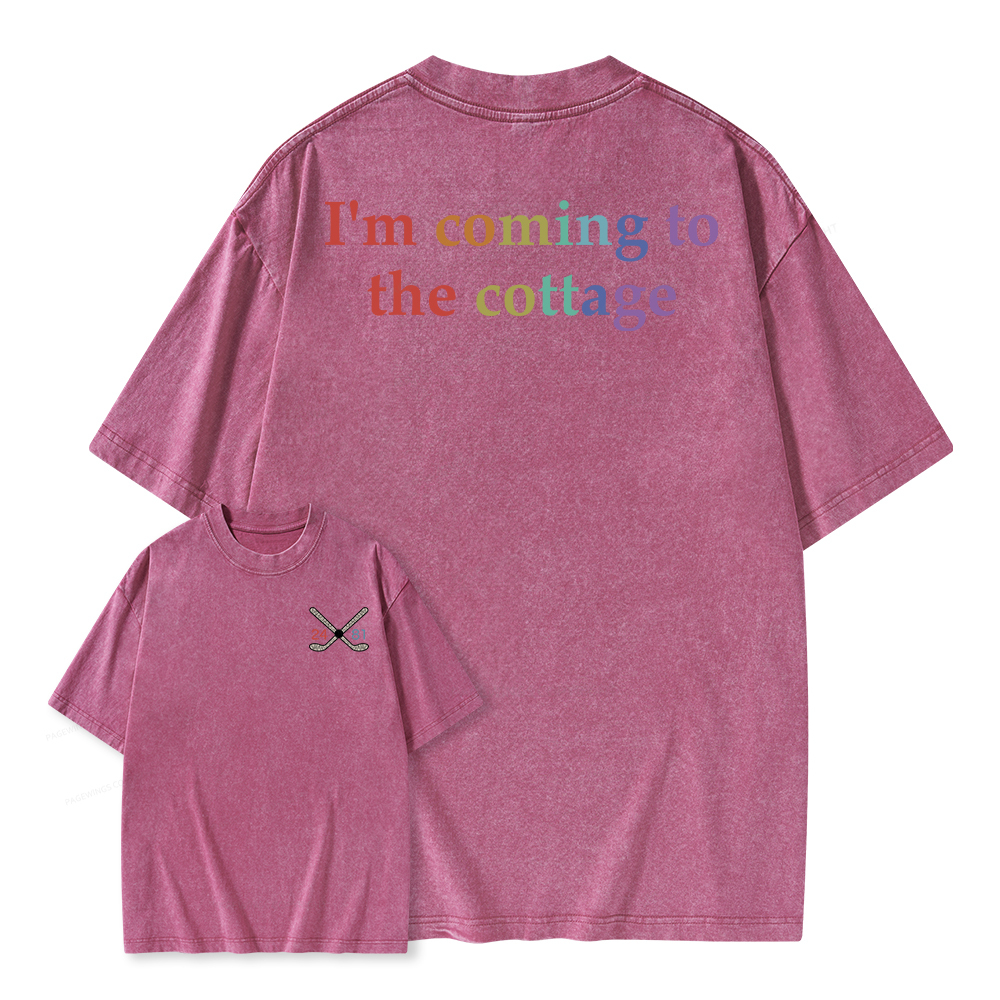 Pagewings I'm Coming To The Cottage Unisex Washed T-shirt