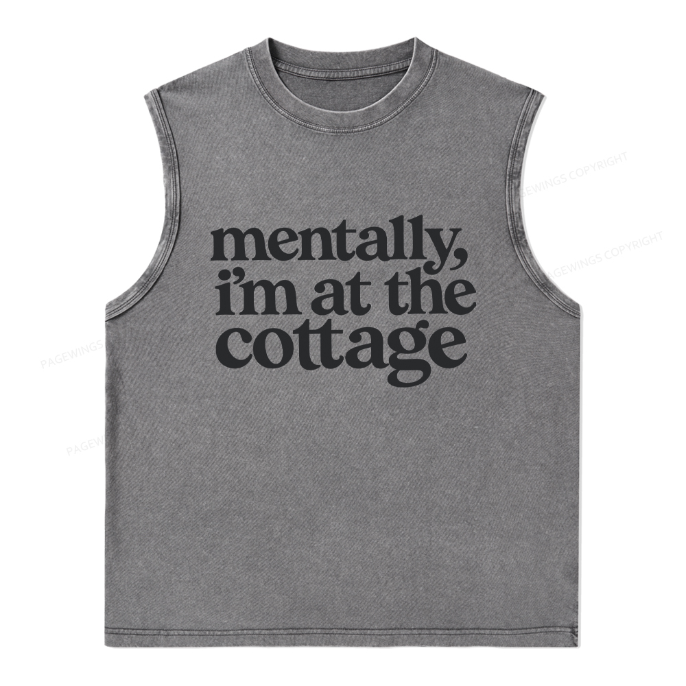 Pagewings At The Cottage Unisex Washed Tank Top