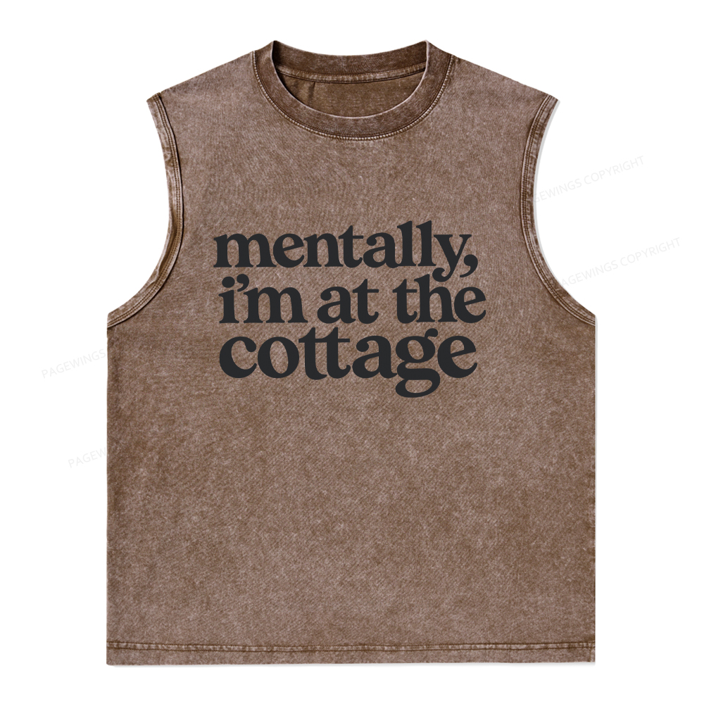 Pagewings At The Cottage Unisex Washed Tank Top
