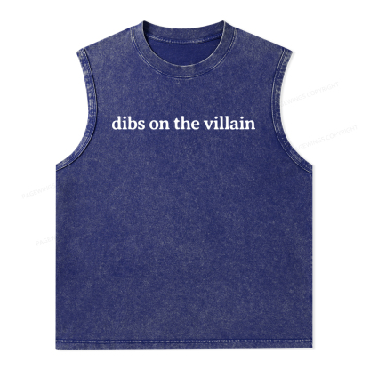 Pagewings Dibs On The Villain Unisex Washed Tank Top