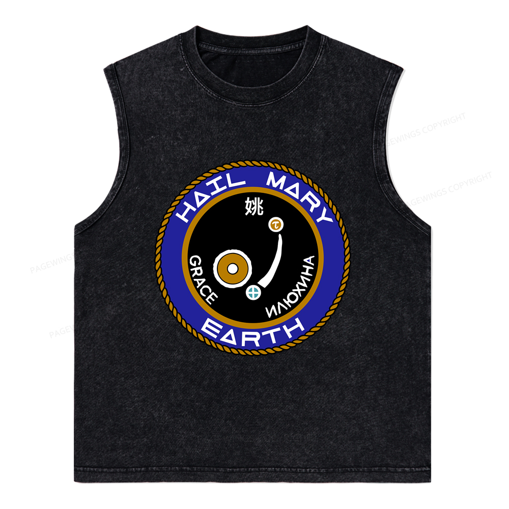 Pagewings Mission Patch Unisex Washed Tank Top