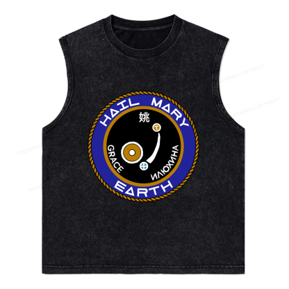 Pagewings Mission Patch Unisex Washed Tank Top