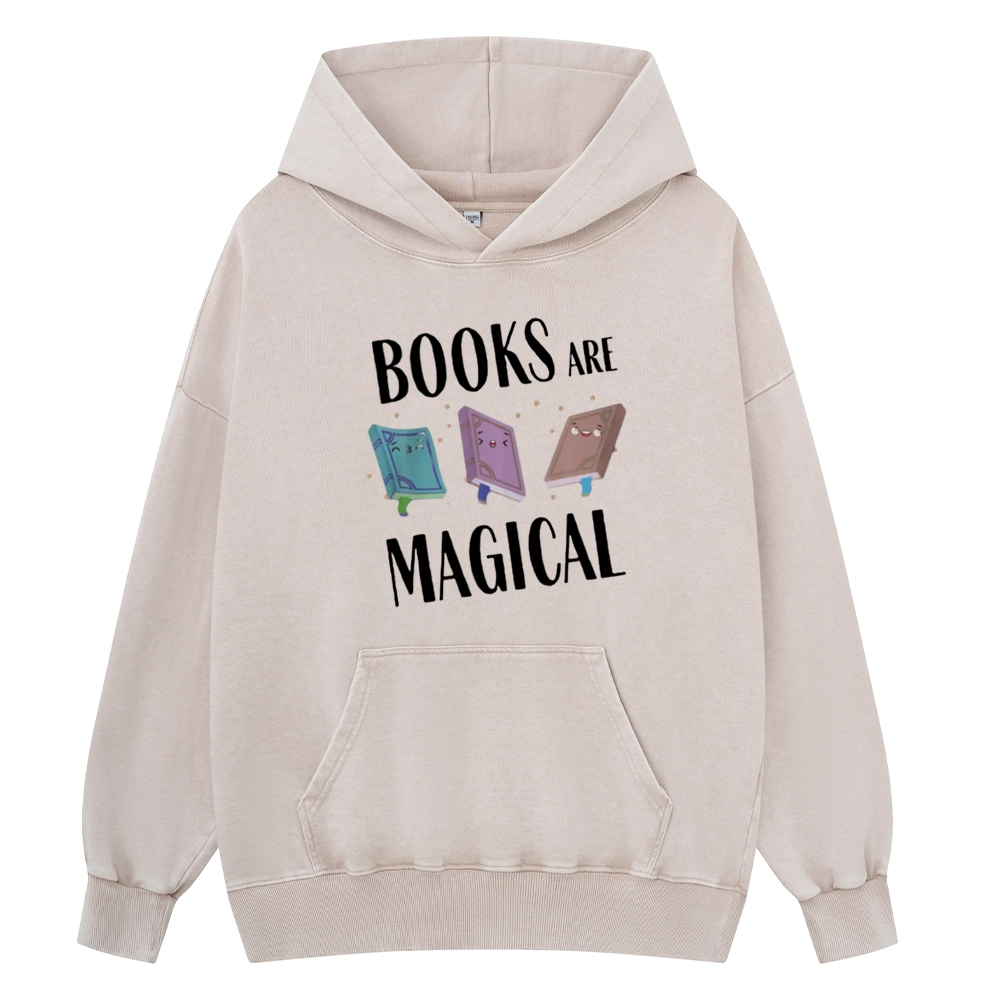 Pagewings Books Magical Unisex Washed Hoodie