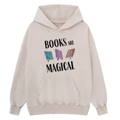 Pagewings Books Magical Unisex Washed Hoodie