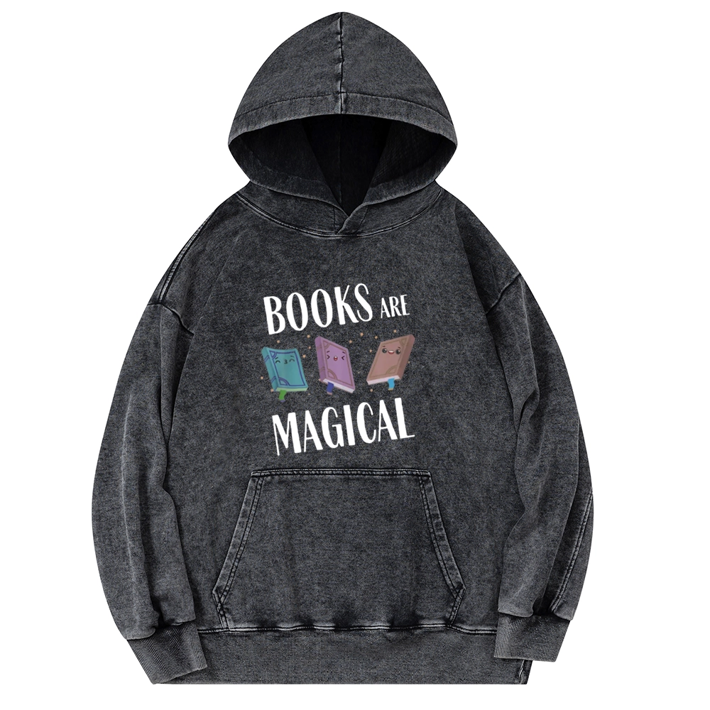 Pagewings Books Magical Unisex Washed Hoodie