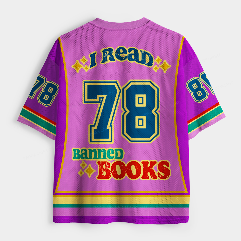 Pagewings I Read Banned Books Unisex Mesh Jersey
