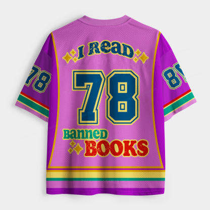 Pagewings I Read Banned Books Unisex Mesh Jersey