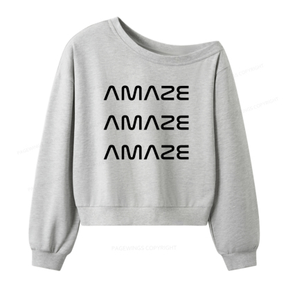 Pagewings Amaze Women Off Shoulder Sweatshirt