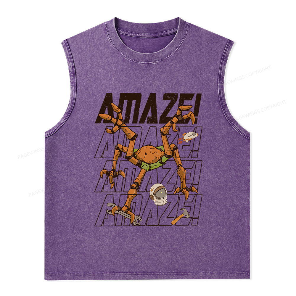 Pagewings AmazeSci Fi Reader Unisex Washed Tank Top