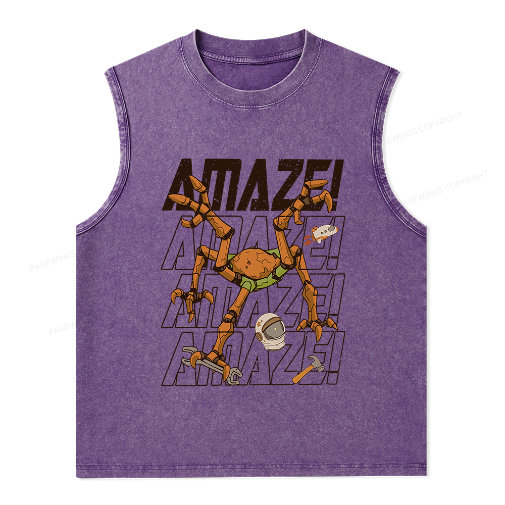 Pagewings AmazeSci Fi Reader Unisex Washed Tank Top