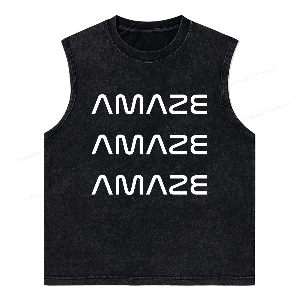 Pagewings Amaze Unisex Washed Tank Top
