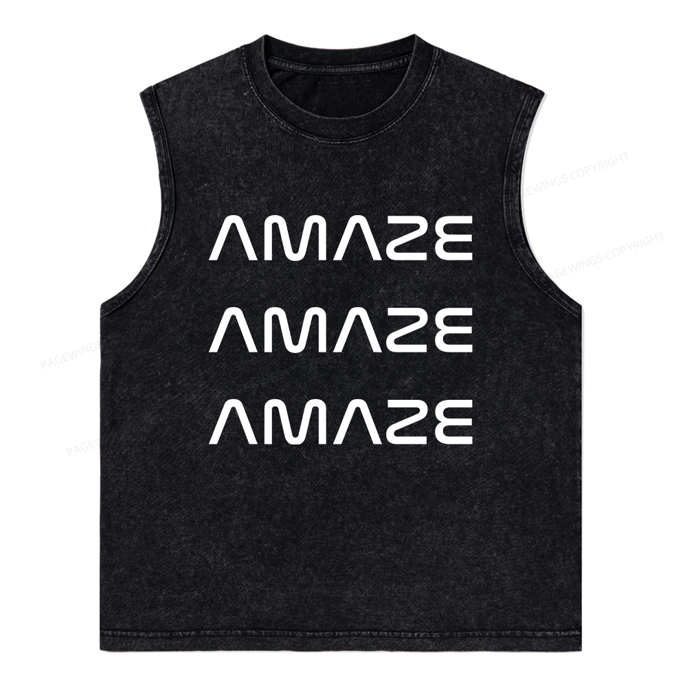 Pagewings Amaze Unisex Washed Tank Top