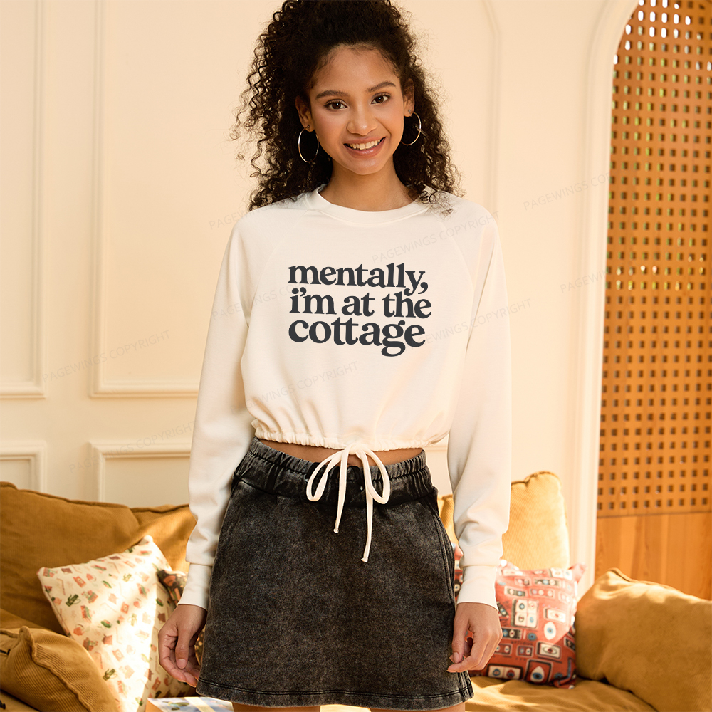 Pagewings At The Cottage Cropped Sweatshirt 