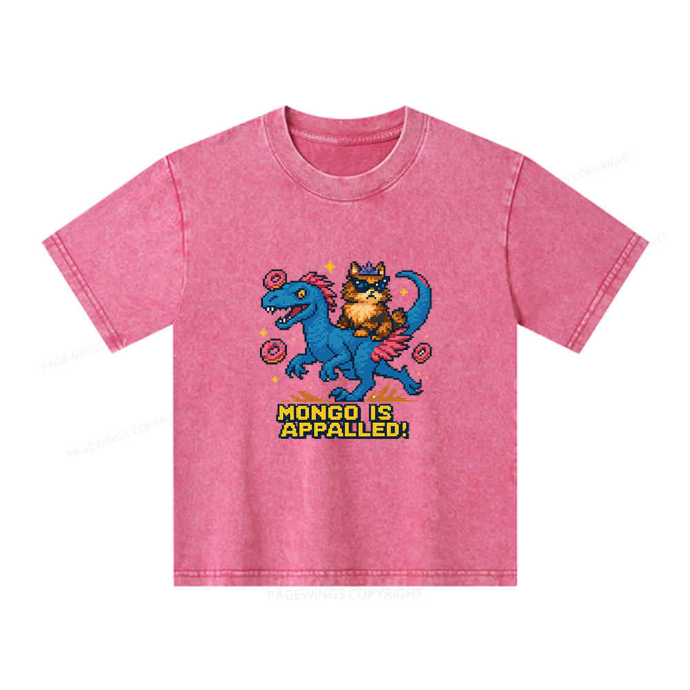 Pagewings Mongo Is Appalled Unisex Kids Washed T-shirt