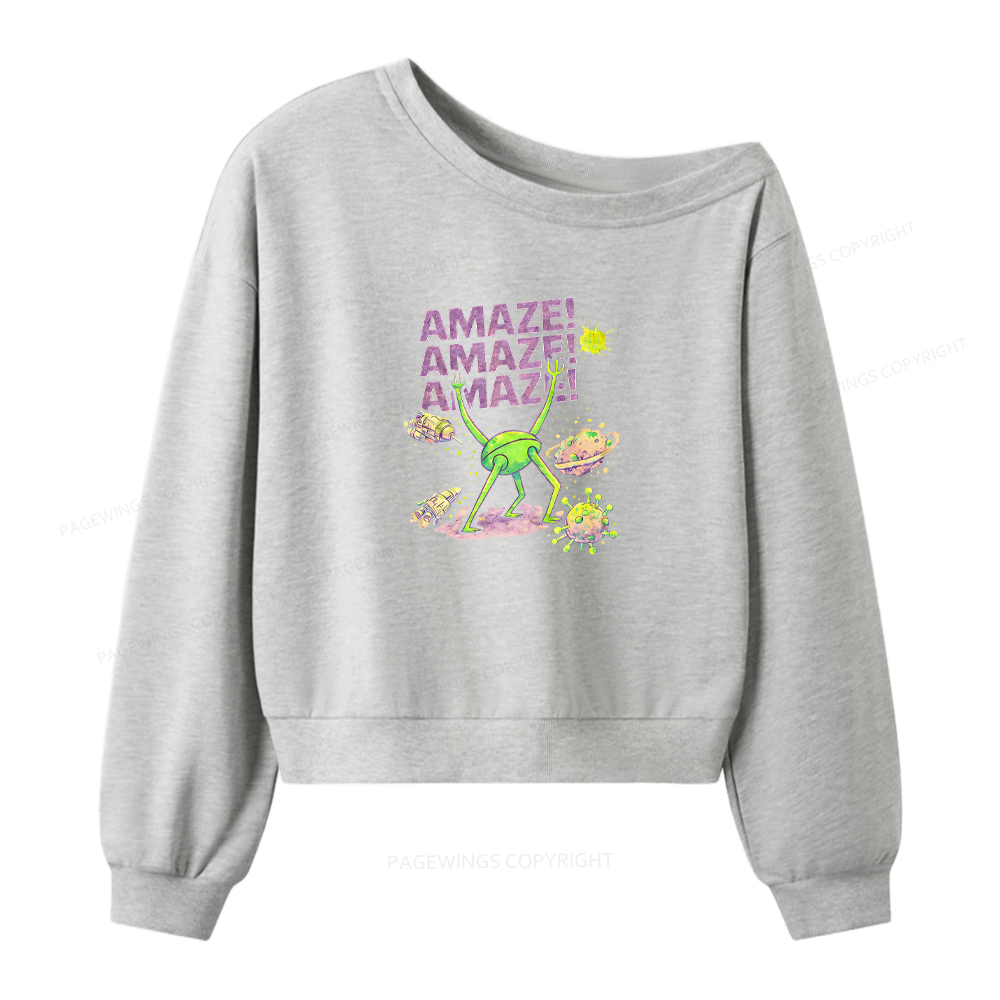 Pagewings Amaze Women Off Shoulder Sweatshirt