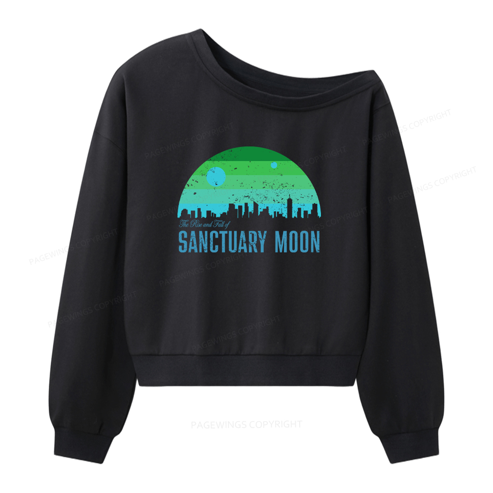 Pagewings The Rise and Fall of Sanctuary Moon Women Off Shoulder Sweatshirt