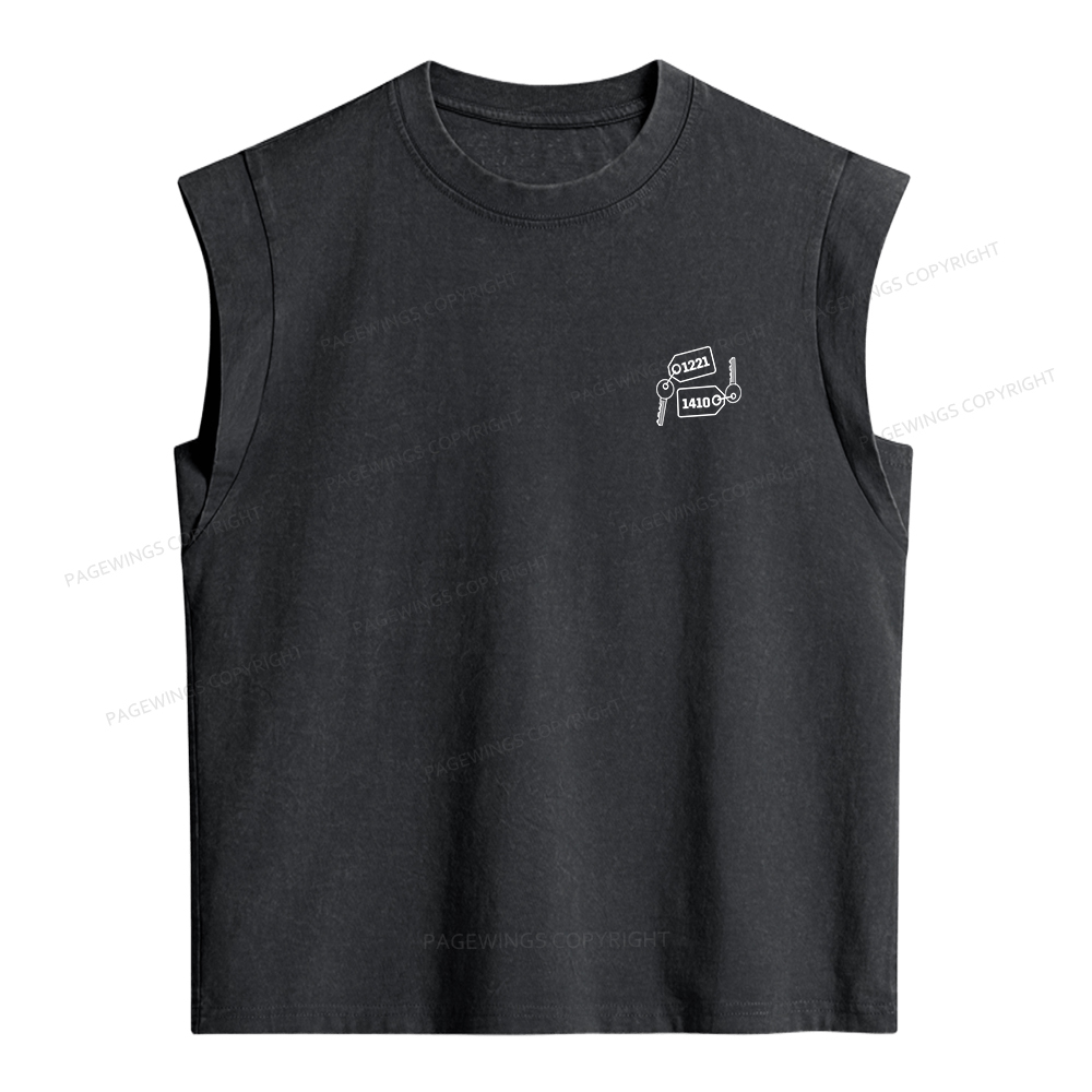 Pagewings Room Numbers Women's Washed Tank Top