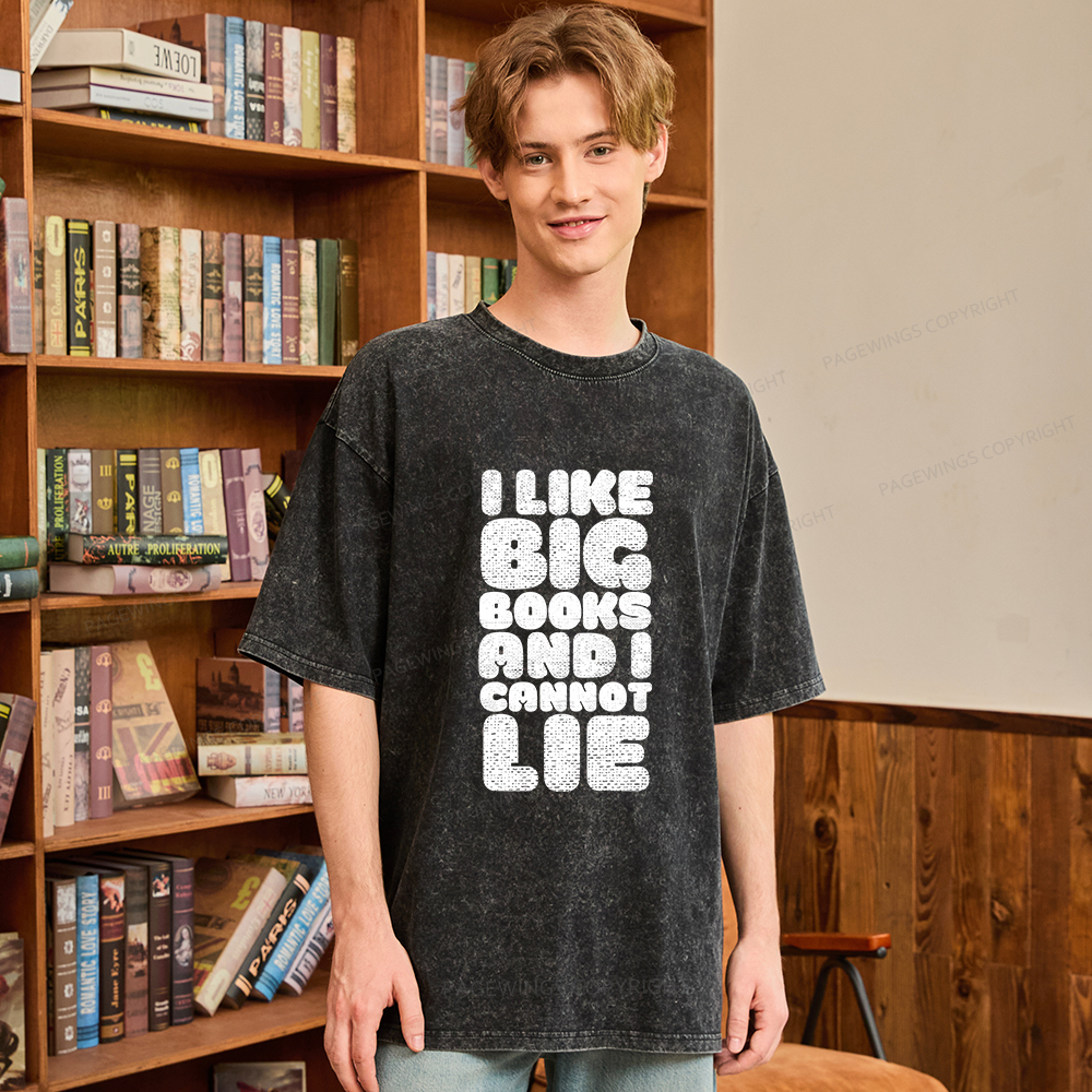 Pagewings I Like Big Books And I Cannot Lie Unisex Washed T-shirt