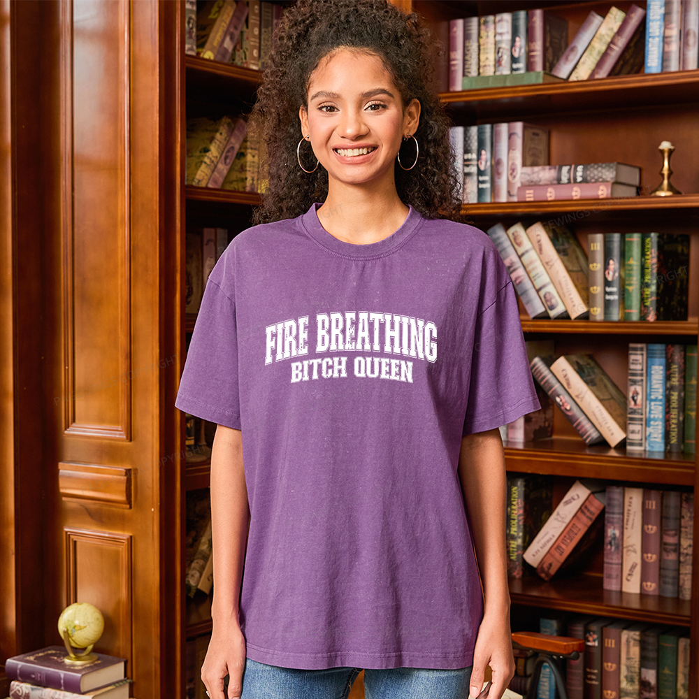 Pagewings Bookish Queen Unisex Washed T-shirt