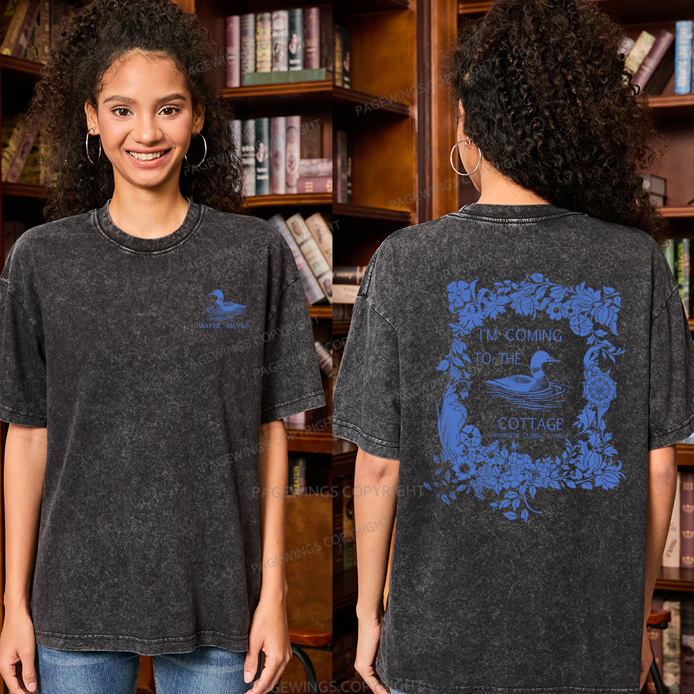 Pagewings I'm Coming to the Cottage Unisex Washed T-shirt