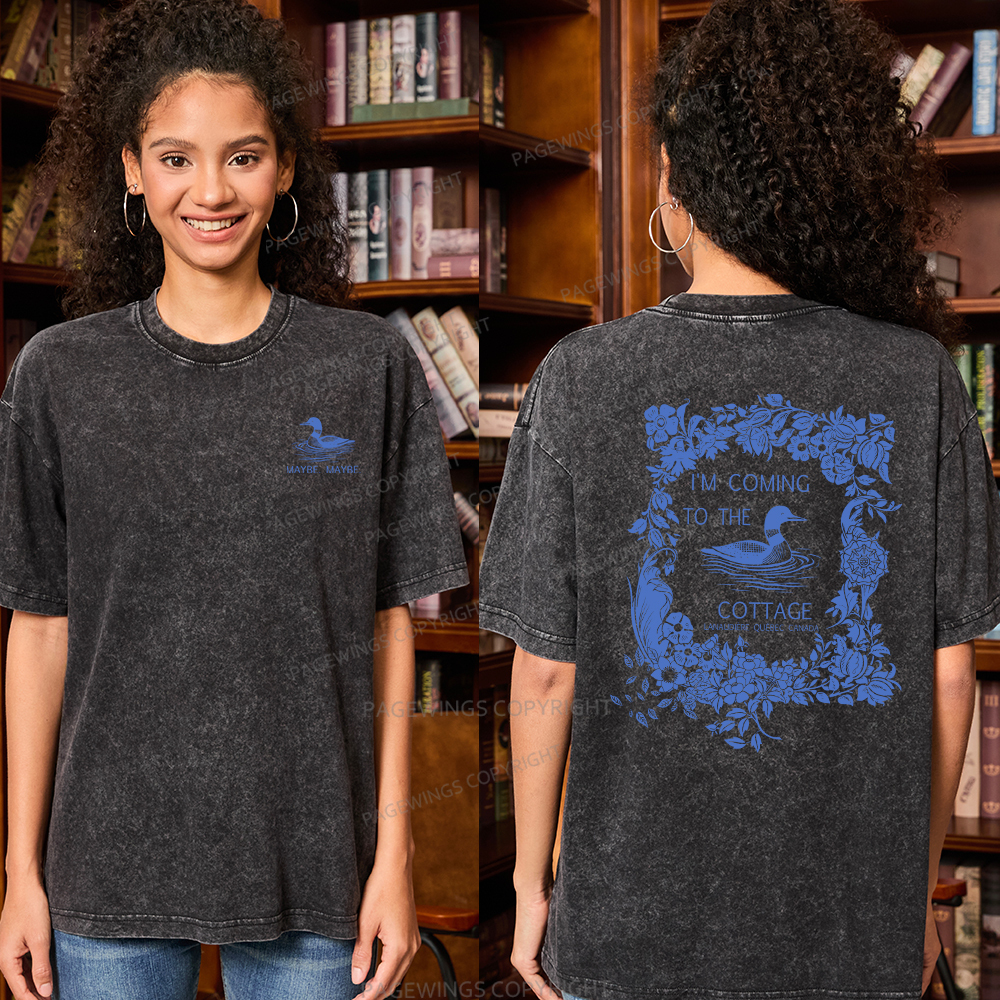Pagewings I'm Coming to the Cottage Unisex Washed T-shirt