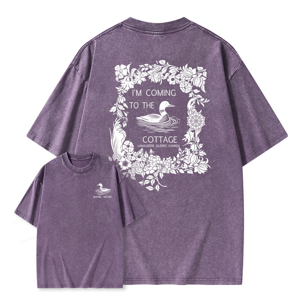 Pagewings I'm Coming to the Cottage Unisex Washed T-shirt