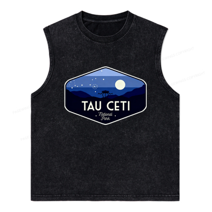 Pagewings Tau Ceti Unisex Washed Tank Top