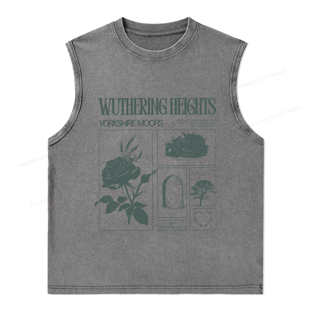 Pagewings Literary Quote Unisex Washed Tank Top