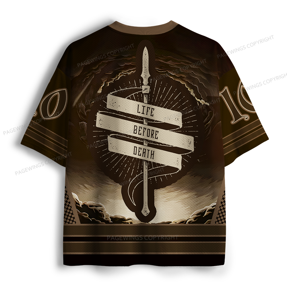 Pagewings Life Before Death Unisex Mesh Jersey